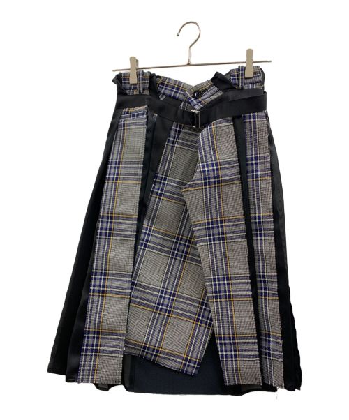 sacai（サカイ）sacai (サカイ) sacai　スカート ブラックの古着・服飾アイテム