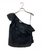 ISABEL MARANT ETOILEイザベルマランエトワール）の古着「フリルオフショルダーブラウス」｜ブラック