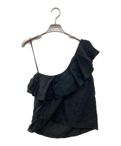 ISABEL MARANT ETOILE（イザベルマランエトワール）ISABEL MARANT ETOILE (イザベルマランエトワール) フリルオフショルダーブラウス ブラック サイズ:34の古着・服飾アイテム