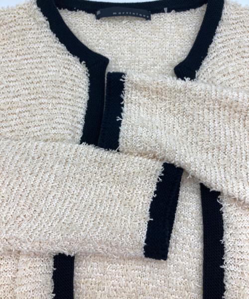 martinique（マルティニーク）martinique (マルティニーク) コットンシャギーパイピングニットジャケット アイボリー サイズ:FREEの古着・服飾アイテム