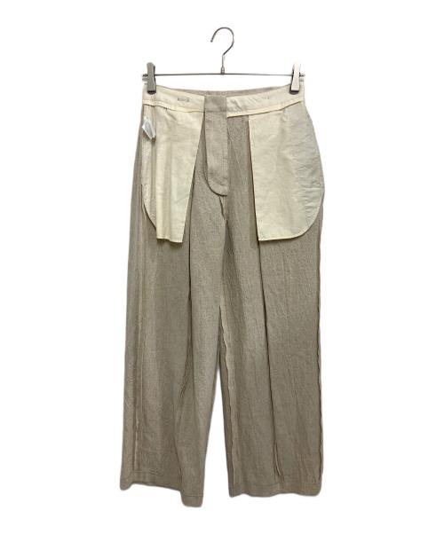heliopole（エリオポール）heliopole (エリオポール) ワイドパンツ ベージュ サイズ:38 未使用品の古着・服飾アイテム