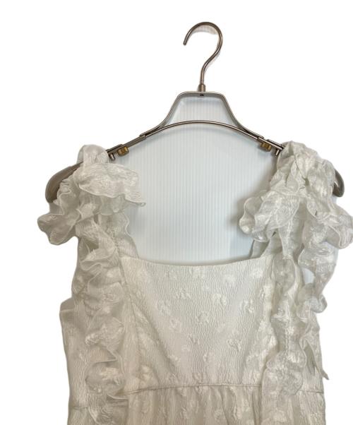 Snidel（スナイデル）Snidel (スナイデル) 肩リボンJQキャミワンピース ホワイト サイズ:1 未使用品の古着・服飾アイテム