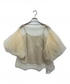 Chika Kisadaチカ キサダ）の古着「チュールブラウス」｜アイボリー