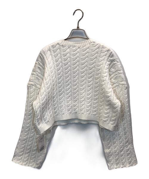 Spick and Span（スピック＆スパン）Spick and Span (スピックアンドスパン) クロップドケーブルニット ホワイト サイズ:Free 未使用品の古着・服飾アイテム