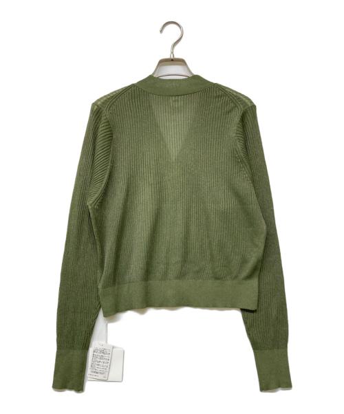 IENA LA BOUCLE（イエナ ラ ブークル）IENA LA BOUCLE (イエナ ラ ブークル) 23AW Galaxy Vネックカーディガン オリーブ サイズ:-の古着・服飾アイテム