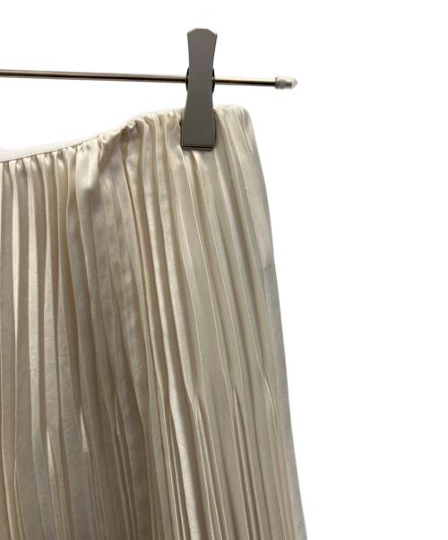 ASTRAET（アストラット）ASTRAET (アストラット) P サテン/オーガンジー マキシプリーツスカート アイボリー サイズ:SIZE 0 未使用品の古着・服飾アイテム