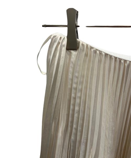 ASTRAET（アストラット）ASTRAET (アストラット) P サテン/オーガンジー マキシプリーツスカート アイボリー サイズ:SIZE 0 未使用品の古着・服飾アイテム