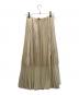 ASTRAET (アストラット) P サテン/オーガンジー マキシプリーツスカート アイボリー サイズ:SIZE 0 未使用品：7000円