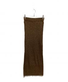 sahara（サハラ）の古着「Glitter Knit Skirt」｜ブラウン