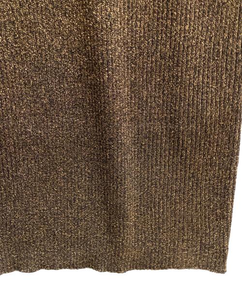 sahara（サハラ）sahara (サハラ) Glitter Knit Skirt ブラウン サイズ:フリーの古着・服飾アイテム