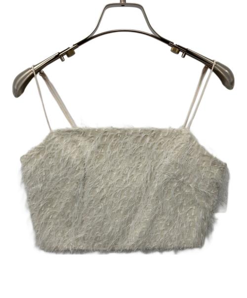 CLANE（クラネ）CLANE (クラネ) FRINGE BARE BUSTIER アイボリーの古着・服飾アイテム