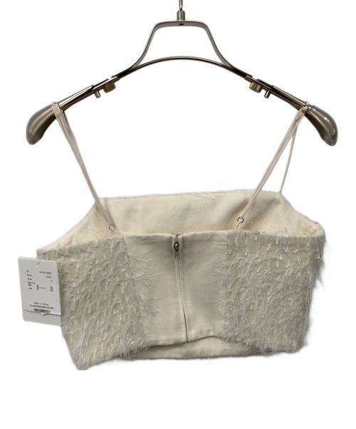 CLANE（クラネ）CLANE (クラネ) FRINGE BARE BUSTIER アイボリーの古着・服飾アイテム
