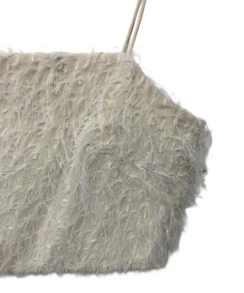 CLANE（クラネ）CLANE (クラネ) FRINGE BARE BUSTIER アイボリーの古着・服飾アイテム