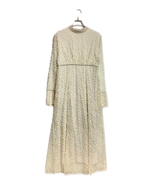 CLANE（クラネ）CLANE (クラネ) SNOW DOT JACQUARD ONEPIECE アイボリーの古着・服飾アイテム