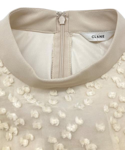 CLANE（クラネ）CLANE (クラネ) SNOW DOT JACQUARD ONEPIECE アイボリーの古着・服飾アイテム