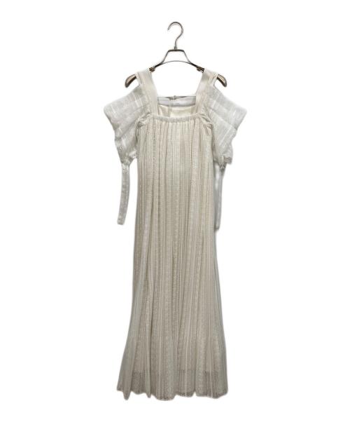 Snidel（スナイデル）Snidel (スナイデル) ベルティッドタイワンピース ホワイト 未使用品の古着・服飾アイテム