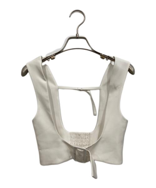 Snidel（スナイデル）Snidel (スナイデル) ベルティッドタイワンピース ホワイト 未使用品の古着・服飾アイテム