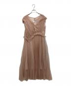 Chika Kisadaチカ キサダ）の古着「チュールプリーツワンピース」｜ピンク