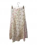 POLO RALPH LAURENポロ・ラルフローレン）の古着「Floral-Pattern Cotton Skirt」｜アイボリー
