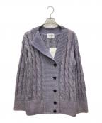 AKIRA NAKAアキラナカ）の古着「ケーブルニットカーディガン」｜ラベンダー
