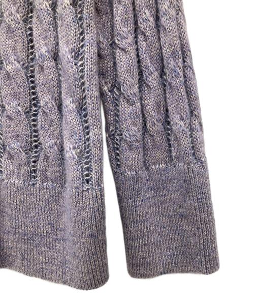 AKIRA NAKA（アキラナカ）AKIRA NAKA (アキラナカ) ケーブルニットカーディガン ラベンダー サイズ:1の古着・服飾アイテム