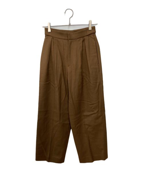 AEWEN MATOPH（イウエン マトフ）AEWEN MATOPH (イウエン マトフ) W ツイル タック ワイドパンツ ブラウン サイズ:SIZE 34の古着・服飾アイテム