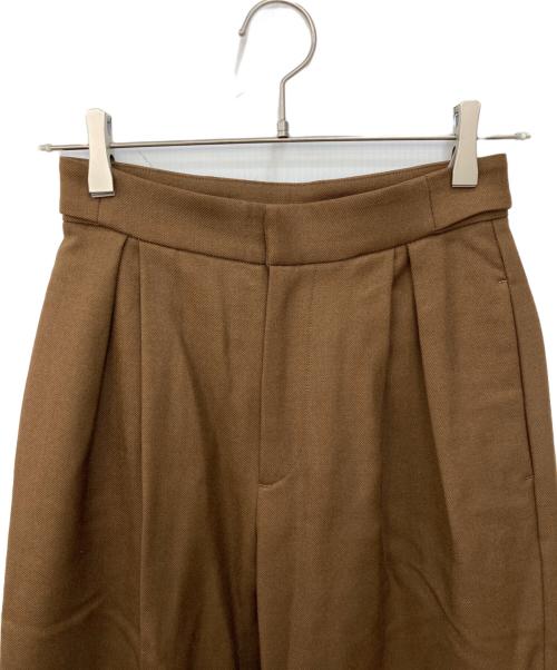 AEWEN MATOPH（イウエン マトフ）AEWEN MATOPH (イウエン マトフ) W ツイル タック ワイドパンツ ブラウン サイズ:SIZE 34の古着・服飾アイテム