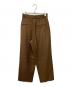 AEWEN MATOPH (イウエン マトフ) W ツイル タック ワイドパンツ ブラウン サイズ:SIZE 34：5000円
