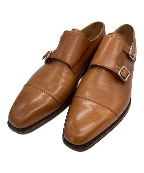 Crockett & Jones（クロケット＆ジョーンズ）Crockett & Jones (クロケット＆ジョーンズ) ダブルモンクストラップシューズ ブラウン サイズ:7の古着・服飾アイテム