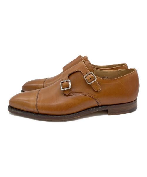 Crockett & Jones（クロケット＆ジョーンズ）Crockett & Jones (クロケット＆ジョーンズ) ダブルモンクストラップシューズ ブラウン サイズ:7の古着・服飾アイテム