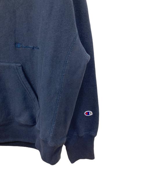 Champion REVERSE WEAVE（チャンピオン リバース ウィーブ）Champion REVERSE WEAVE (チャンピオン リバース ウィーブ) ハーフジップスウェット ネイビー サイズ:Ｍの古着・服飾アイテム