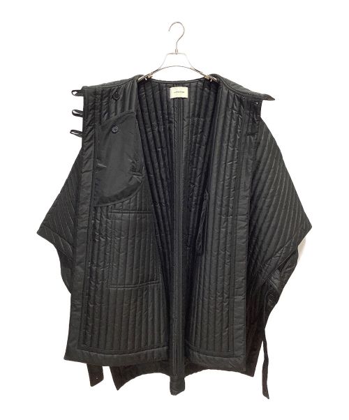 la peau de gem（ラポドゥジェム）la peau de gem (ラポドゥジェム) ナイロンキルティングポンチョ ブラック サイズ:Fの古着・服飾アイテム