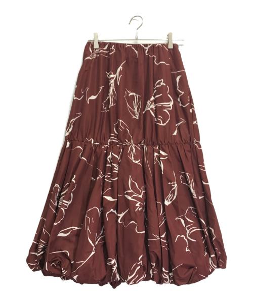 Mila Owen（ミラオーウェン）Mila Owen (ミラオーウェン) ウエストゴムギャザー切替バルーンスカート ブラウン サイズ:1 未使用品の古着・服飾アイテム