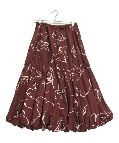 Mila Owen（ミラオーウェン）Mila Owen (ミラオーウェン) ウエストゴムギャザー切替バルーンスカート ブラウン サイズ:1 未使用品の古着・服飾アイテム