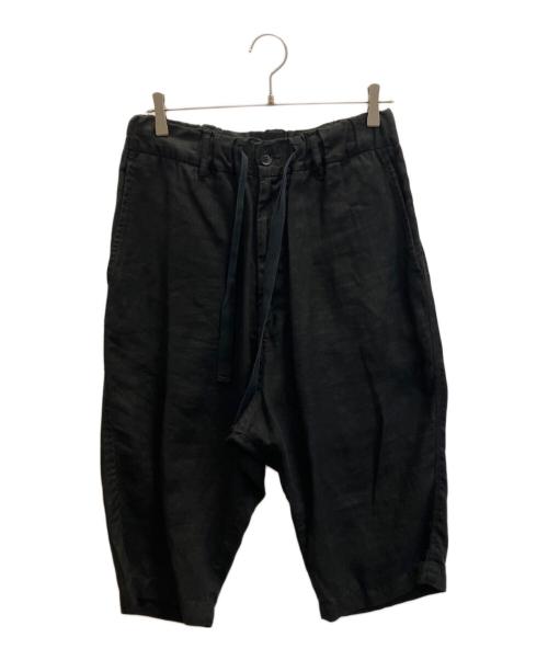Yohji Yamamoto pour homme（ヨウジヤマモト プールオム）Yohji Yamamoto pour homme (ヨウジヤマモト プールオム) リネンクロップドパンツ ブラック サイズ:2の古着・服飾アイテム