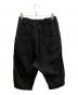 Yohji Yamamoto pour homme (ヨウジヤマモト プールオム) リネンクロップドパンツ ブラック サイズ:2：12000円