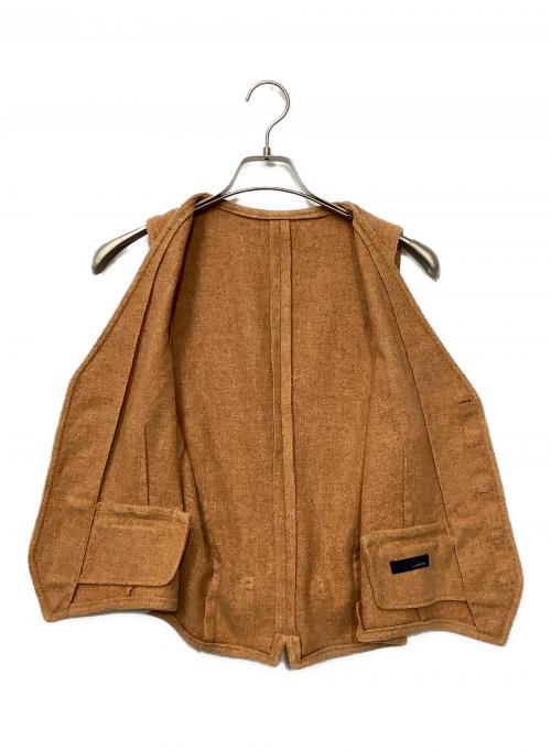 LARDINI（ラルディーニ）LARDINI (ラルディーニ) ソフトツイードジレベスト ブラウン サイズ:46の古着・服飾アイテム
