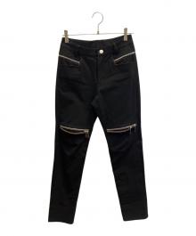 ACUOD by CHANU（アクオド バイ チャヌ）の古着「Secret Pocket Knee Zip Pants」｜ブラック