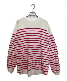 THE SHINZONE（ザ シンゾーン）の古着「PANEL BORDER TOP」｜ピンク