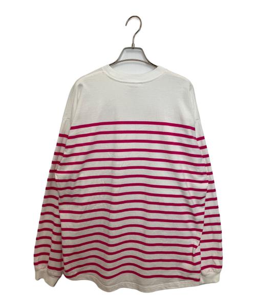 THE SHINZONE（ザ シンゾーン）THE SHINZONE (ザ シンゾーン) PANEL BORDER TOP ピンク サイズ:Freeの古着・服飾アイテム