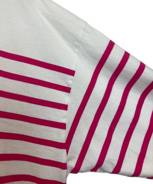 THE SHINZONE（ザ シンゾーン）THE SHINZONE (ザ シンゾーン) PANEL BORDER TOP ピンク サイズ:Freeの古着・服飾アイテム