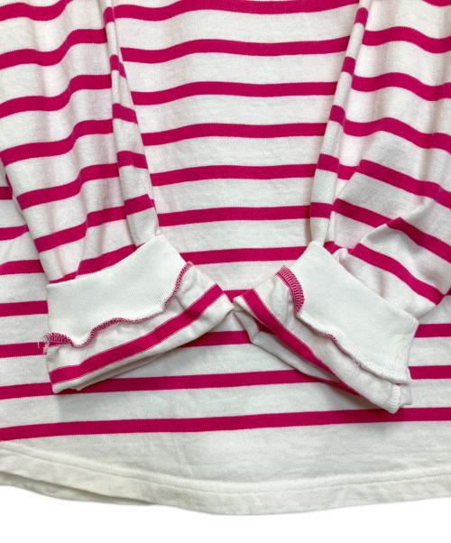 THE SHINZONE（ザ シンゾーン）THE SHINZONE (ザ シンゾーン) PANEL BORDER TOP ピンク サイズ:Freeの古着・服飾アイテム