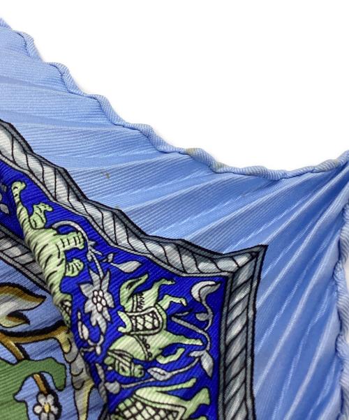 HERMES（エルメス）HERMES (エルメス) プリーツスカーフ ブルーの古着・服飾アイテム