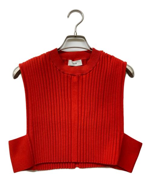 HYKE（ハイク）HYKE (ハイク) WIDE RIBBED CROPPED VEST レッド サイズ:‐の古着・服飾アイテム