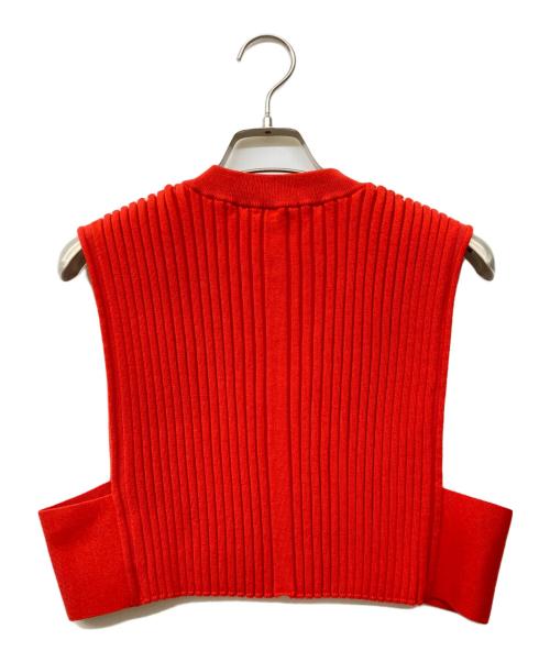 HYKE（ハイク）HYKE (ハイク) WIDE RIBBED CROPPED VEST レッド サイズ:‐の古着・服飾アイテム