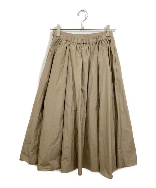 23区（ニジュウサンク）23区 (ニジュウサンク) ルミエールタフタ フレアスカート ベージュ サイズ:36の古着・服飾アイテム