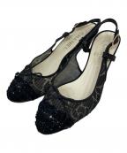 CHANELシャネル）の古着「バックストラップパンプス」｜ブラック