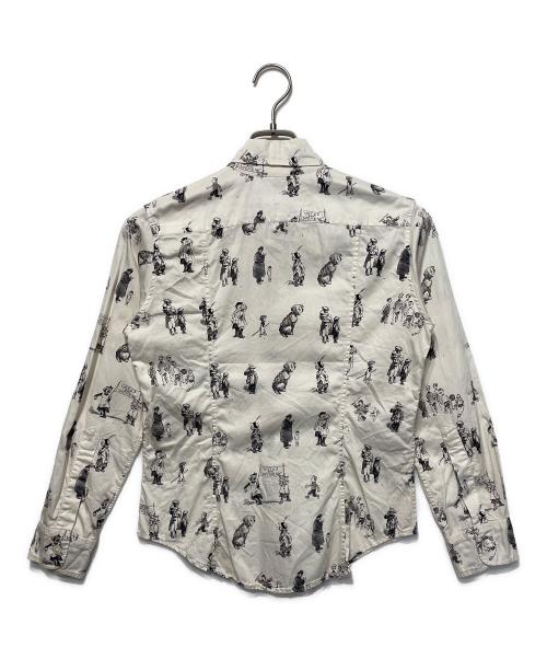 Paul Harnden（ポールハーデン）Paul Harnden (ポールハーデン) 総柄長袖シャツ アイボリー サイズ:Mの古着・服飾アイテム