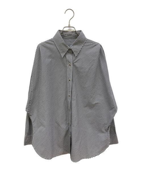 Loungedress（ラウンジドレス）Loungedress (ラウンジドレス) バイヤスストライプシャツ ブラック サイズ:FREEの古着・服飾アイテム