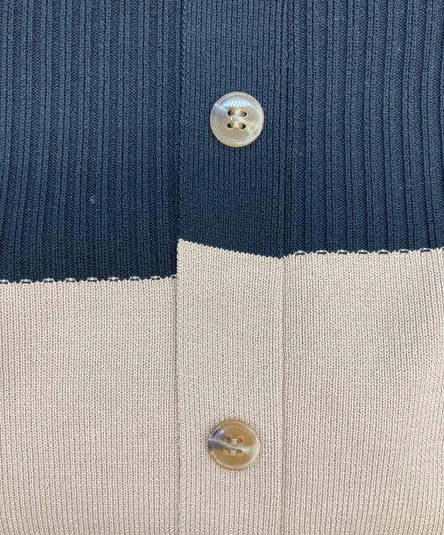 Noble（ノーブル）Noble (ノーブル) カラーブロックニットワンピース ブラック×ベージュ サイズ:FREEの古着・服飾アイテム